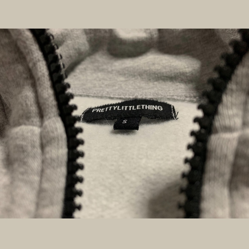Grey Zip Front Sweater